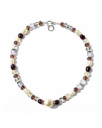 Multi crystal beaded necklace