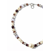 Multi crystal beaded necklace