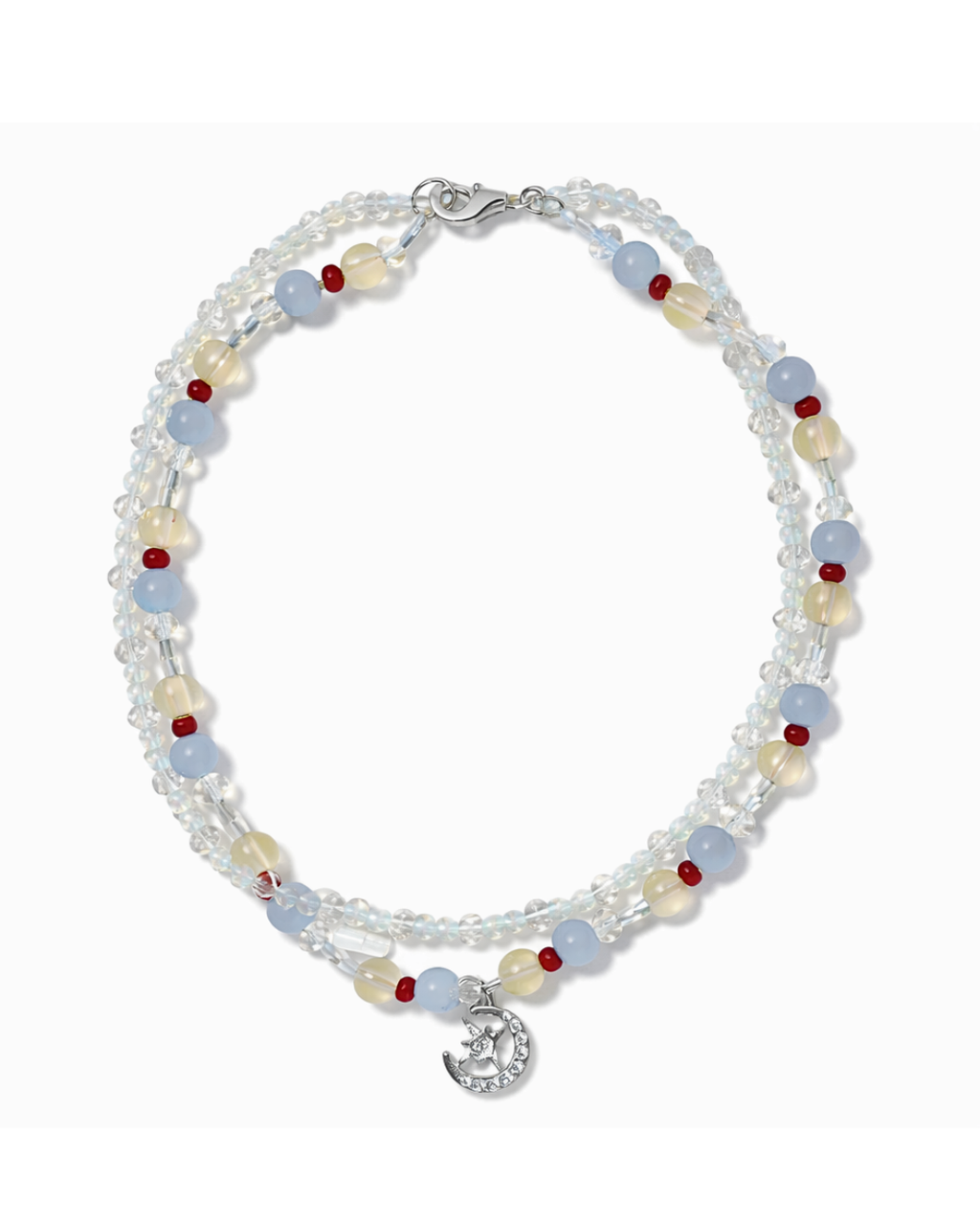 Layered Moon beaded - Necklace