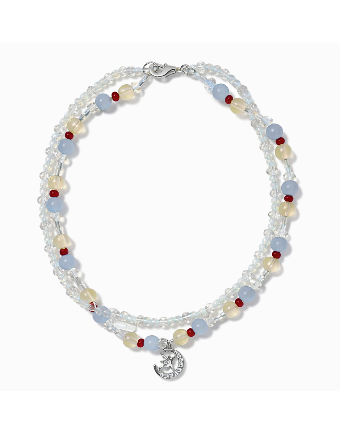 Layered Moon beaded - Necklace