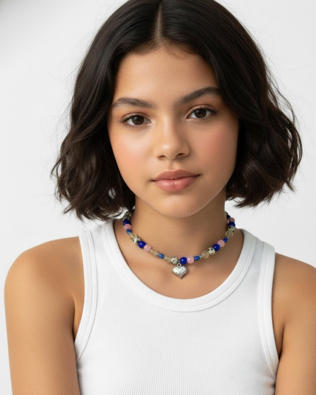 Ocean blue beaded layered - Necklace