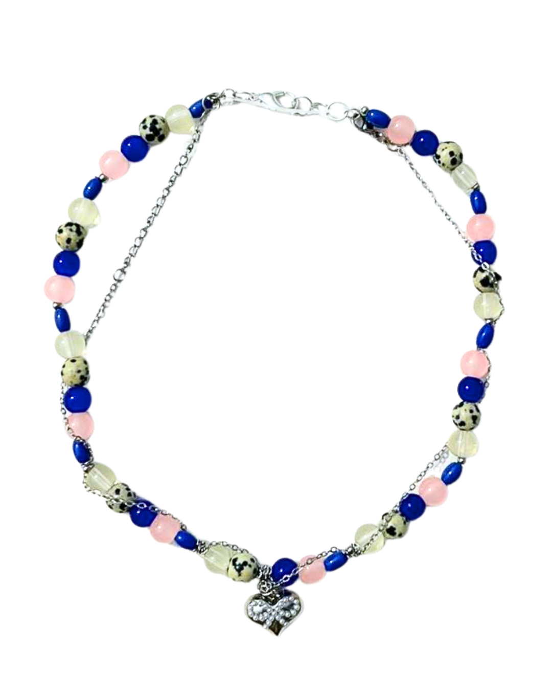 Ocean blue beaded layered - Necklace