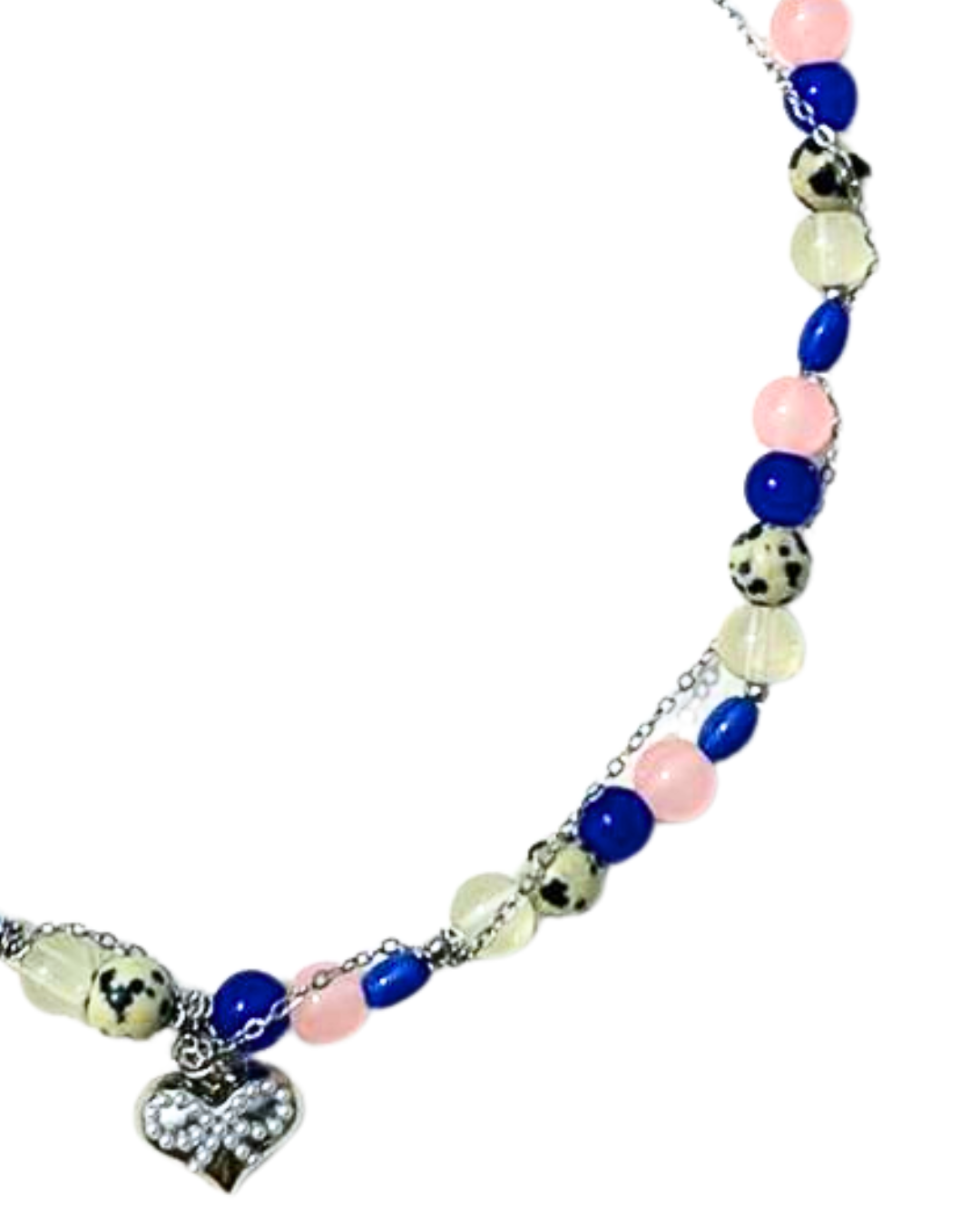 Ocean blue beaded layered - Necklace
