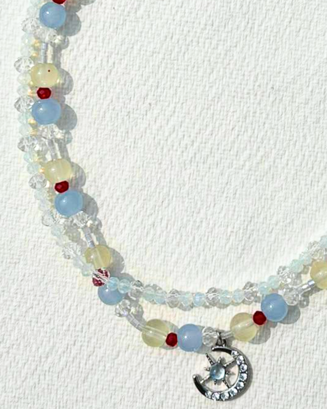 Layered Moon beaded - Necklace